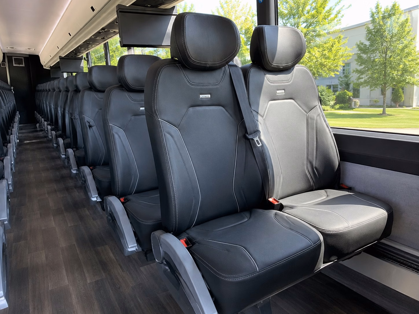56 passenger charter bus interior